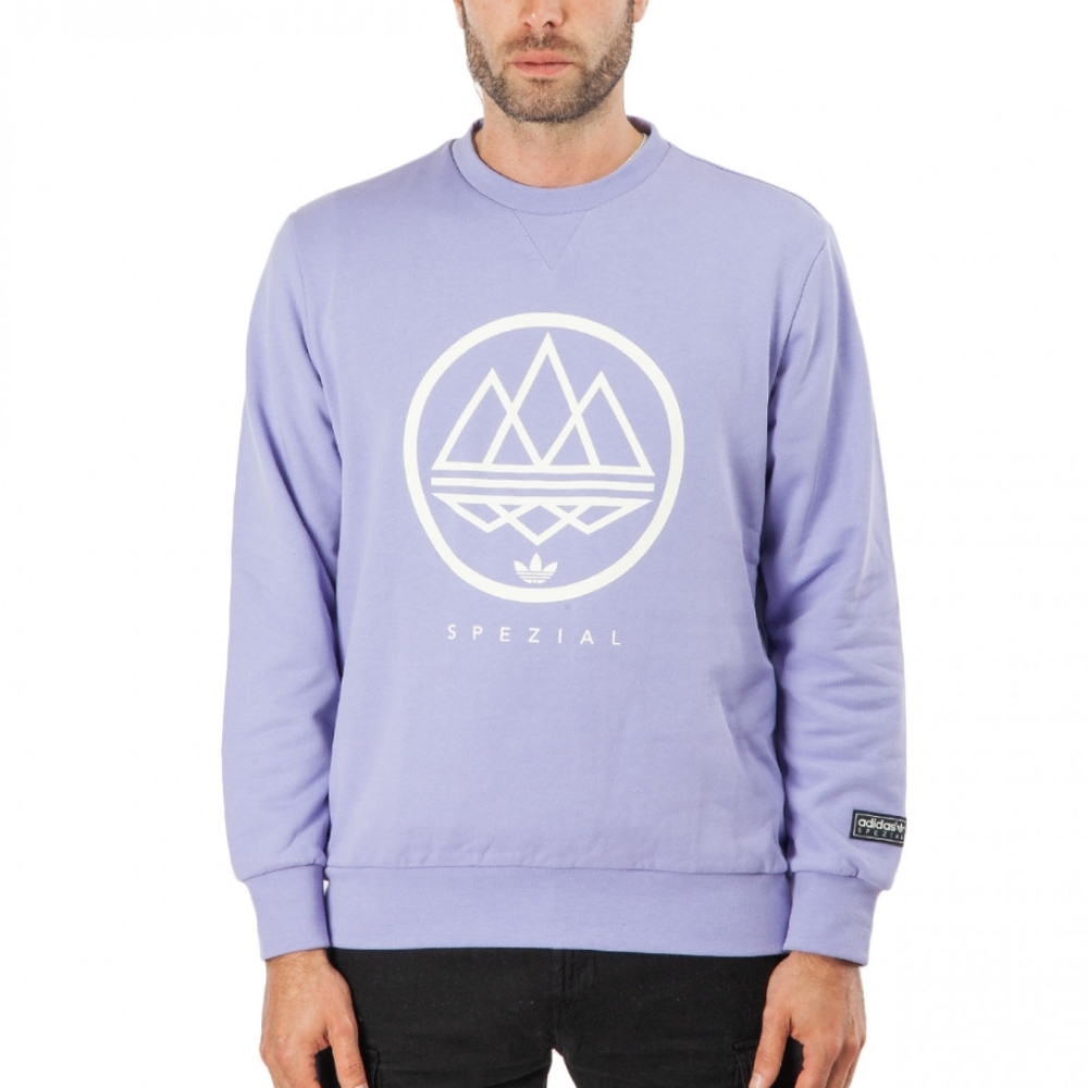 Adidas Spezial Lavender Sweatshirt, Adidas Mod Trefoil Purple Sweatshirt